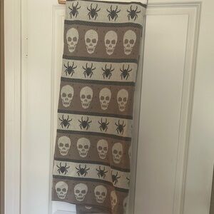 Skull and Spider Patterned throw blanket